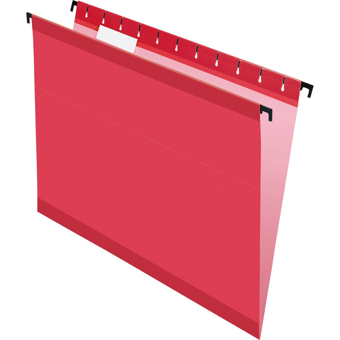 Pendaflex SureHook 1/5 Tab Cut Letter Recycled Hanging Folder - PFX615215RED