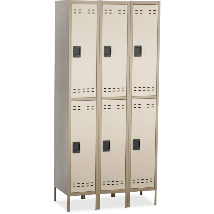 Safco Double-Tier Two-tone 3 Column Locker with Legs - SAF5526TN