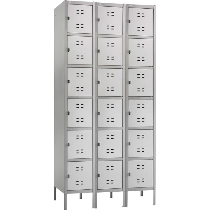 Safco Six-Tier Two-tone 3 Column Locker with Legs - SAF5527GR