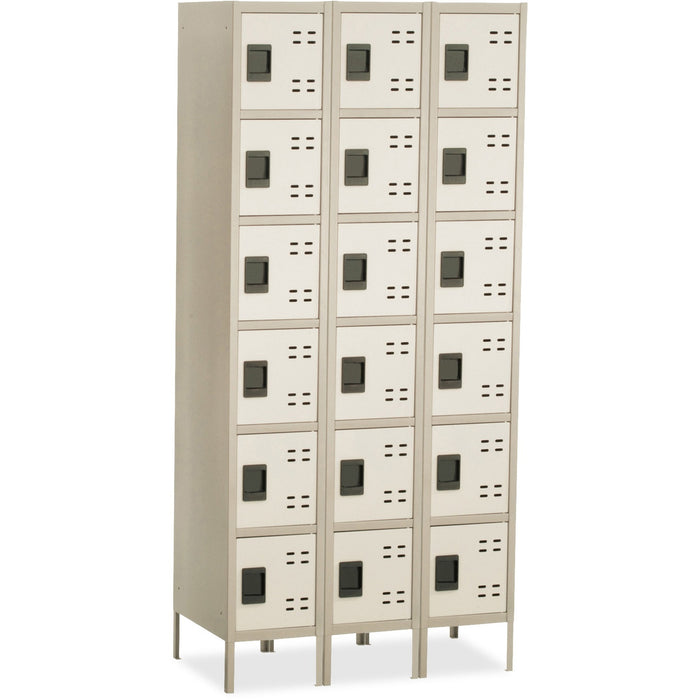 Safco Six-Tier Two-tone 3 Column Locker with Legs - SAF5527TN