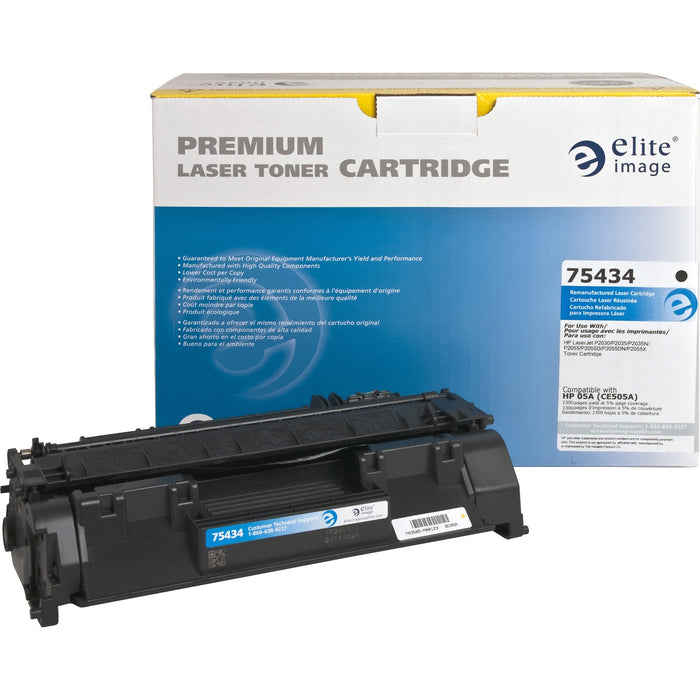 Elite Image Remanufactured Laser Toner Cartridge - Alternative for HP 05A (CE505A) - Black - 1 Each - ELI75434