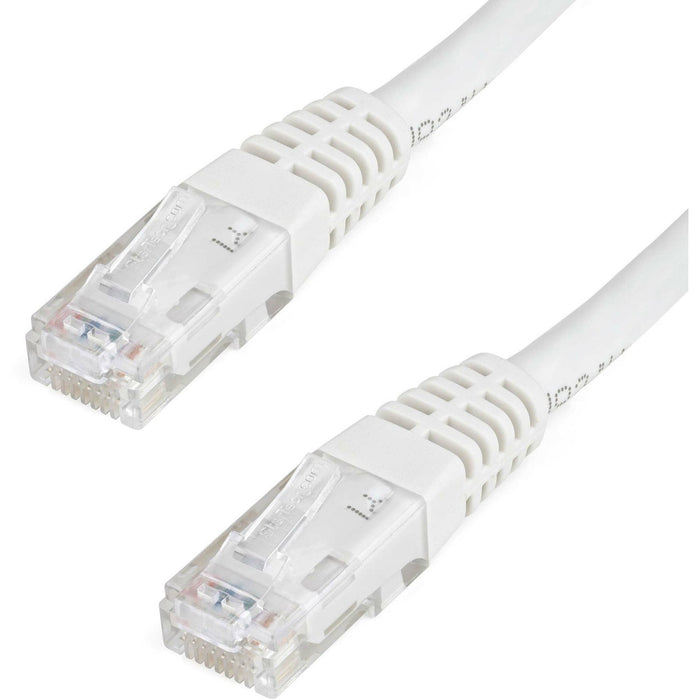 StarTech.com 25ft CAT6 Ethernet Cable - White Molded Gigabit - 100W PoE UTP 650MHz - Category 6 Patch Cord UL Certified Wiring/TIA - STCC6PATCH25WH