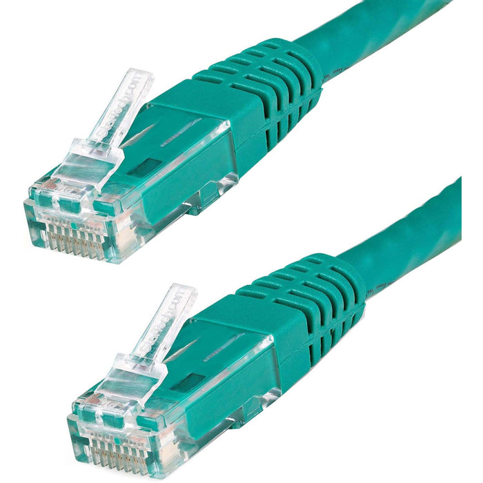 StarTech.com 7ft CAT6 Ethernet Cable - Green Molded Gigabit CAT 6 Wire - 100W PoE RJ45 UTP 650MHz - Category 6 Network Patch Cord UL/TIA - STCC6PATCH7GN