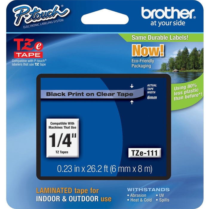 Brother P-touch TZe Laminated Tape Cartridges - BRTTZE111