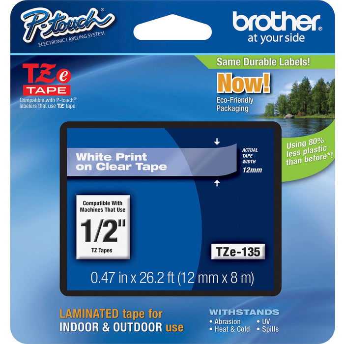 Brother P-touch TZe Laminated Tape Cartridges - BRTTZE135