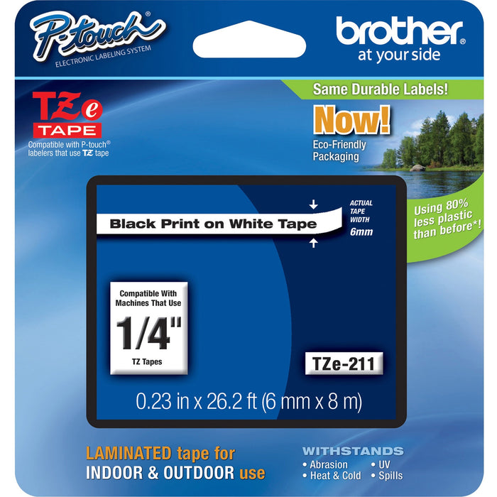 Brother P-touch TZe Laminated Tape Cartridges - BRTTZE211