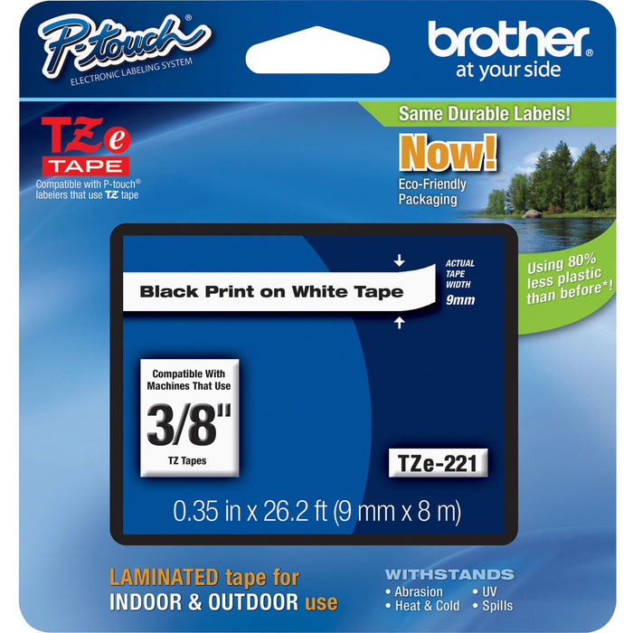 Brother P-touch TZe Laminated Tape Cartridges - BRTTZE221