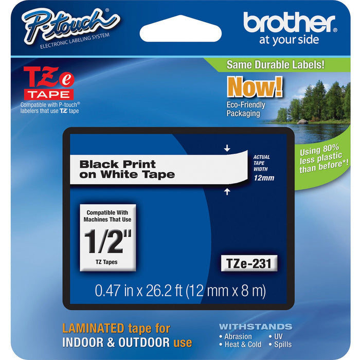 Brother P-touch TZe Laminated Tape Cartridges - BRTTZE231