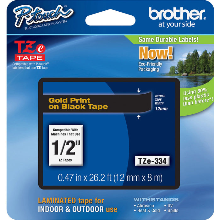 Brother P-touch TZe Laminated Tape Cartridges - BRTTZE334