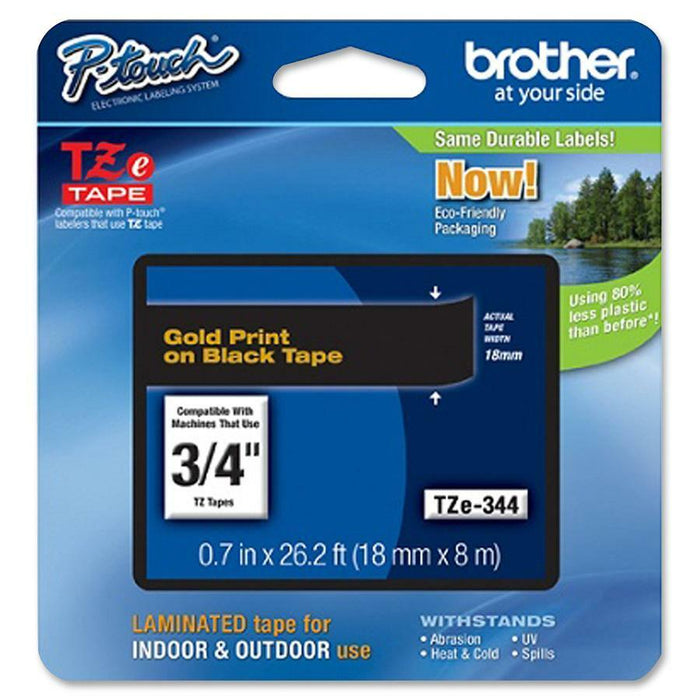 Brother P-Touch TZe Flat Surface Laminated Tape - BRTTZE344