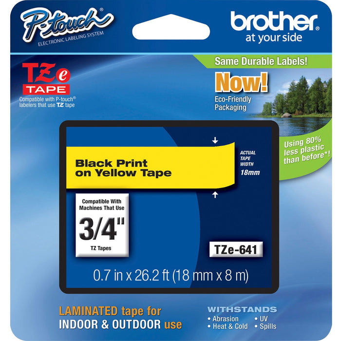 Brother P-Touch TZe Flat Surface Laminated Tape - BRTTZE641