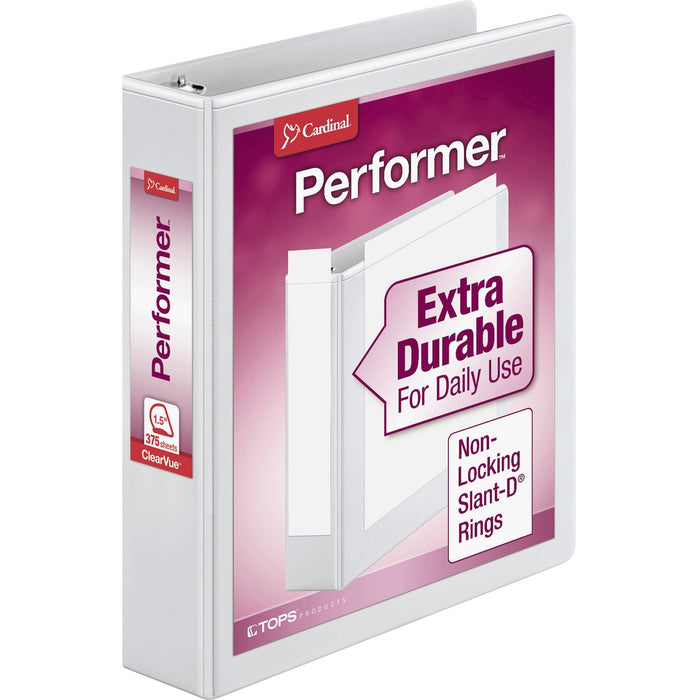 Cardinal Performer ClearVue Slant-D Ring Binder - CRD17400CB