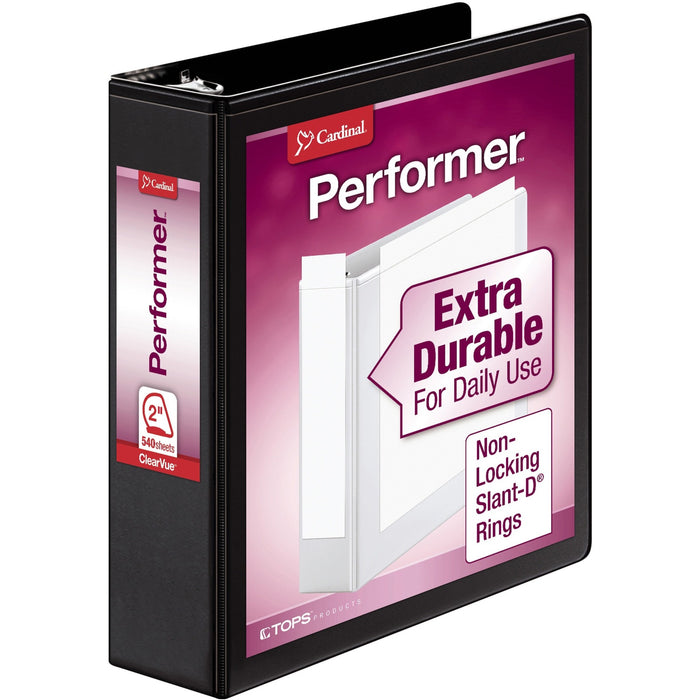 Cardinal Performer ClearVue Slant-D Ring Binder - CRD17501CB