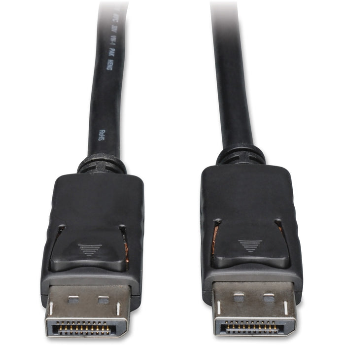 Tripp Lite DisplayPort Cable with Latching Connectors 4K 60 Hz (M/M) Black 3 ft. (0.91 m) - TRPP580003