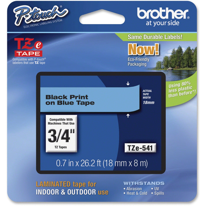 Brother P-Touch TZe Flat Surface Laminated Tape - BRTTZE541