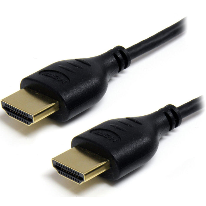 StarTech.com 3ft Slim HDMI Cable, 4K High Speed HDMI Cable with Ethernet, 4K 30Hz UHD HDMI Cord 36AWG, 4K HDMI 1.4 Video/Display Cable - STCHDMIMM3HSS