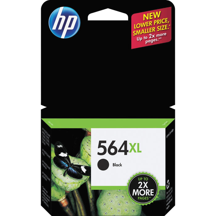 HP 564XL (CN684WN) Original High Yield Inkjet Ink Cartridge - Black - 1 Each - HEWCN684WN