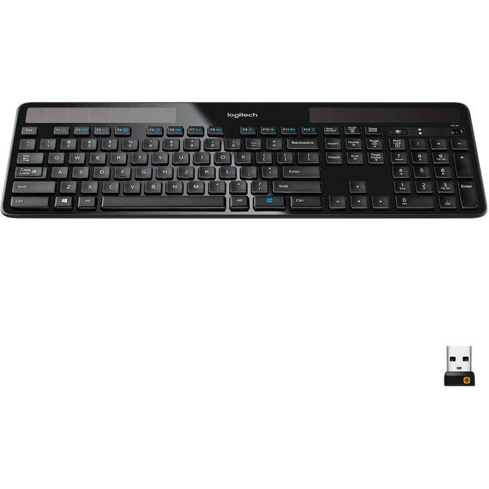 Logitech K750 Wireless Solar Keyboard for Windows, 2.4GHz Wireless with USB Unifying Receiver, Ultra-Thin, Compatible with PC, Laptop - LOG920002912