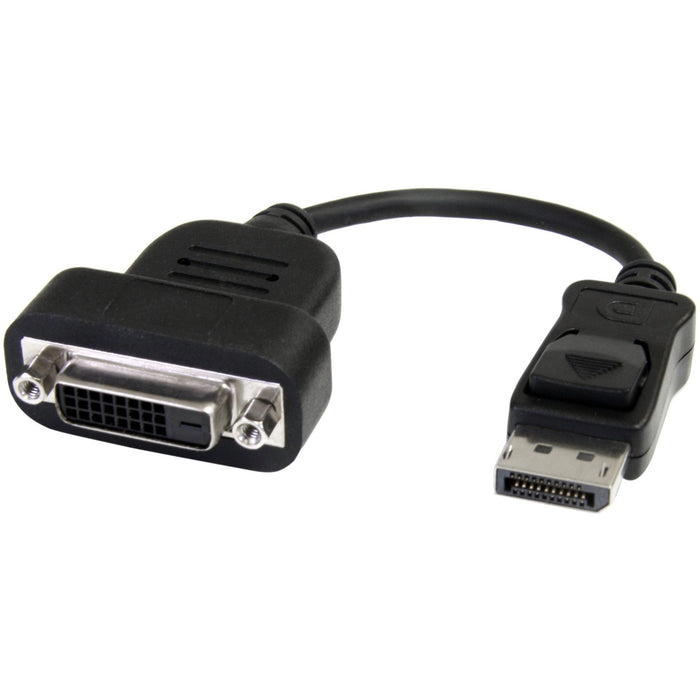 StarTech.com DisplayPort to DVI Adapter, Active DisplayPort to DVI-D Adapter Converter 1080p, DP 1.2 to DVI Adapter, Latching DP Connector - STCDP2DVIS