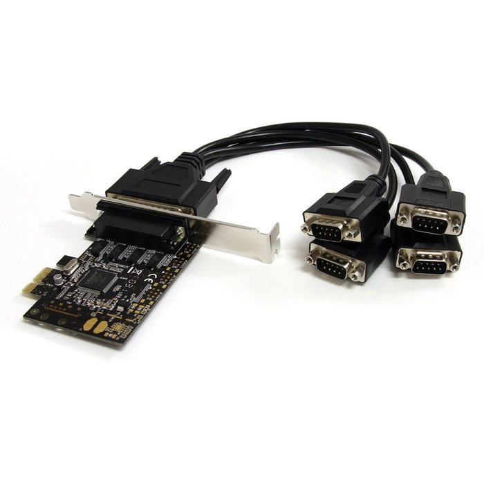 StarTech.com 4 Port PCI Express Serial Card w/ Breakout Cable - STCPEX4S553B