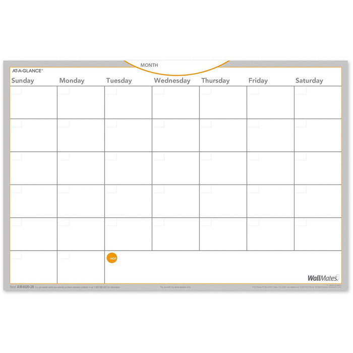 At-A-Glance WallMates Monthly Planning Surface - AAGAW402028