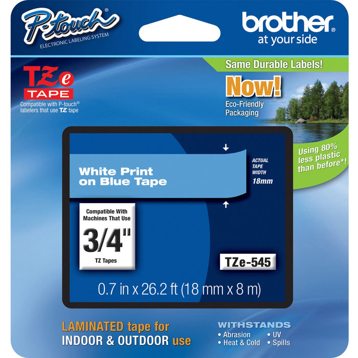 Brother P-Touch TZe Flat Surface Laminated Tape - BRTTZE545