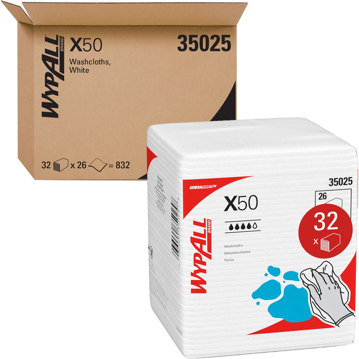 Wypall General Clean X50 Quarterfold Cleaning Cloths - KCC35025