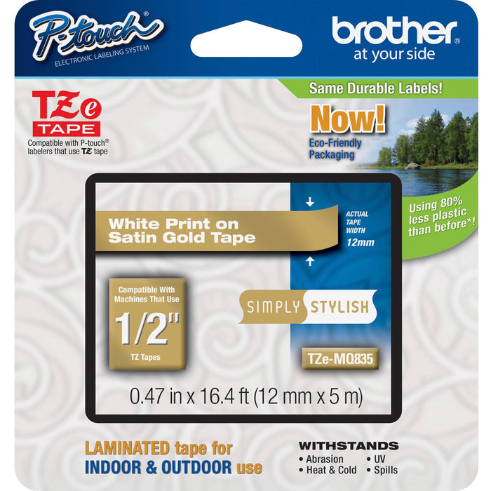 Brother P-Touch TZe Laminated Tape - BRTTZEMQ835