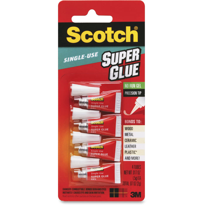 Scotch Super Glue Gel - 0.05 grams Single-Use Tubes - MMMAD119