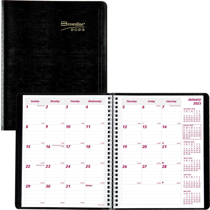 Brownline Monthly Planner - REDCB1200BLK