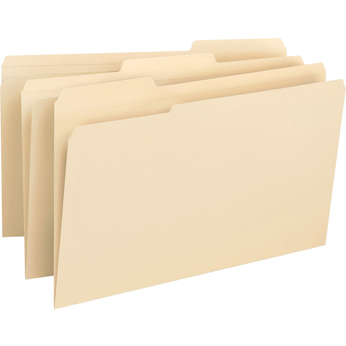 Business Source 1/3 Tab Cut Legal Recycled Top Tab File Folder - BSN16516