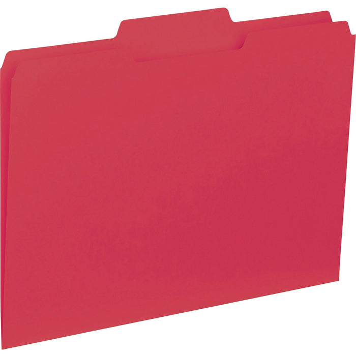 Business Source 1/3 Tab Cut Letter Recycled Top Tab File Folder - BSN43564