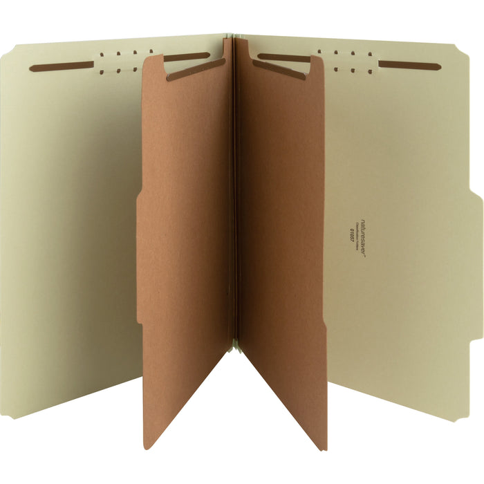 Nature Saver 2/5 Tab Cut Letter Recycled Classification Folder - NAT01057