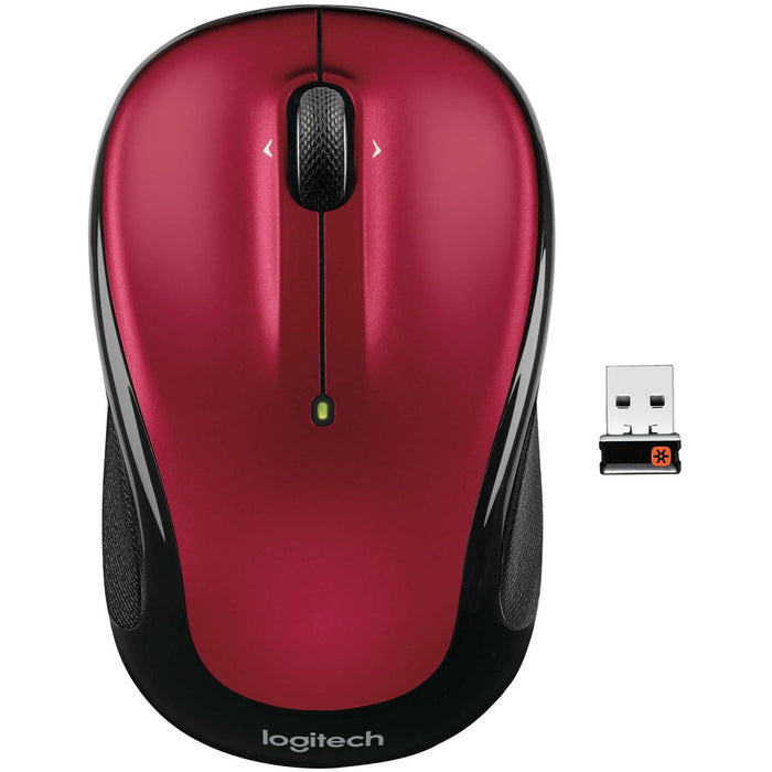 Logitech M325 Wireless Mouse, 2.4 GHz with USB Unifying Receiver, 1000 DPI Optical Tracking, 18-Month Life Battery, PC / Mac / Laptop / Chromebook (Red) - LOG910002651