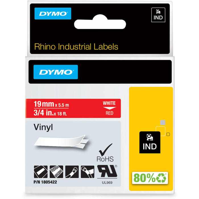 Dymo Colored 3/4" Vinyl Label Tape - DYM1805422