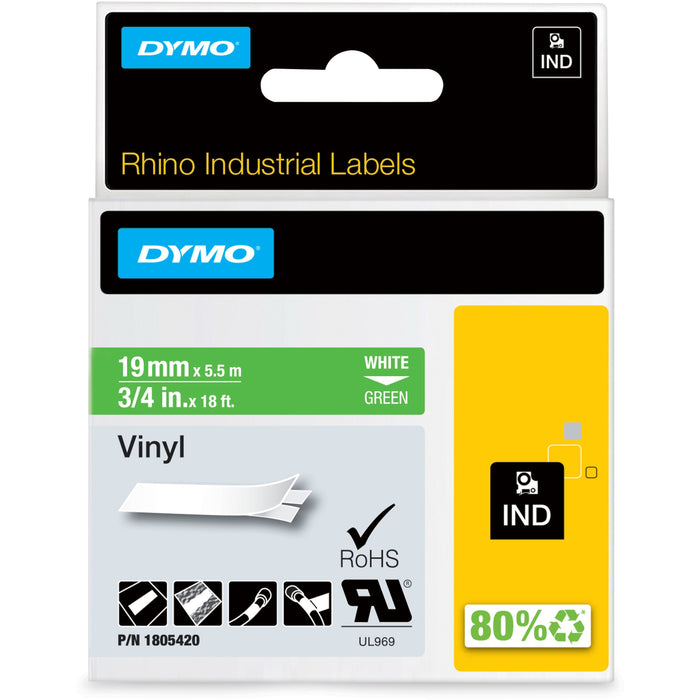 Dymo Colored 3/4" Vinyl Label Tape - DYM1805420