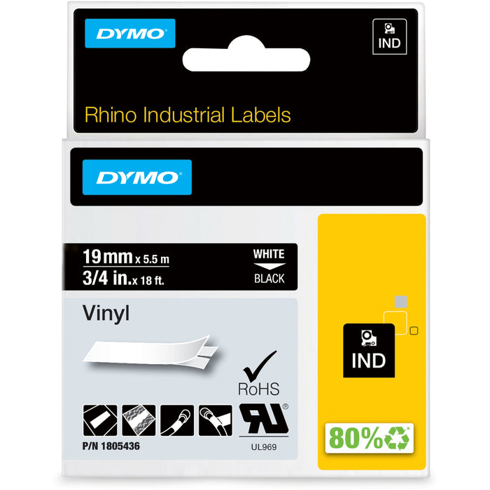 Dymo Colored 3/4" Vinyl Label Tape - DYM1805436