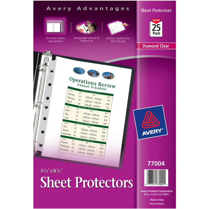 Avery&reg; Mini Diamond Clear Heavyweight Sheet Protectors - AVE77004