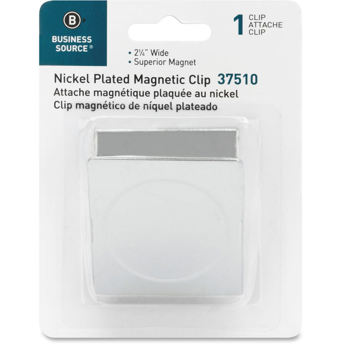Business Source Nickel Plated Magnetic Clips - BSN37510