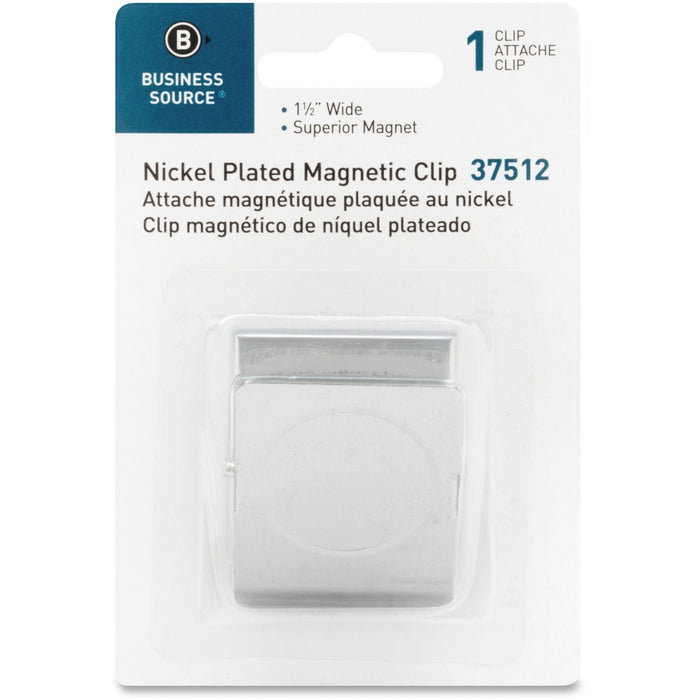 Business Source Nickel Plated Magnetic Clips - BSN37512