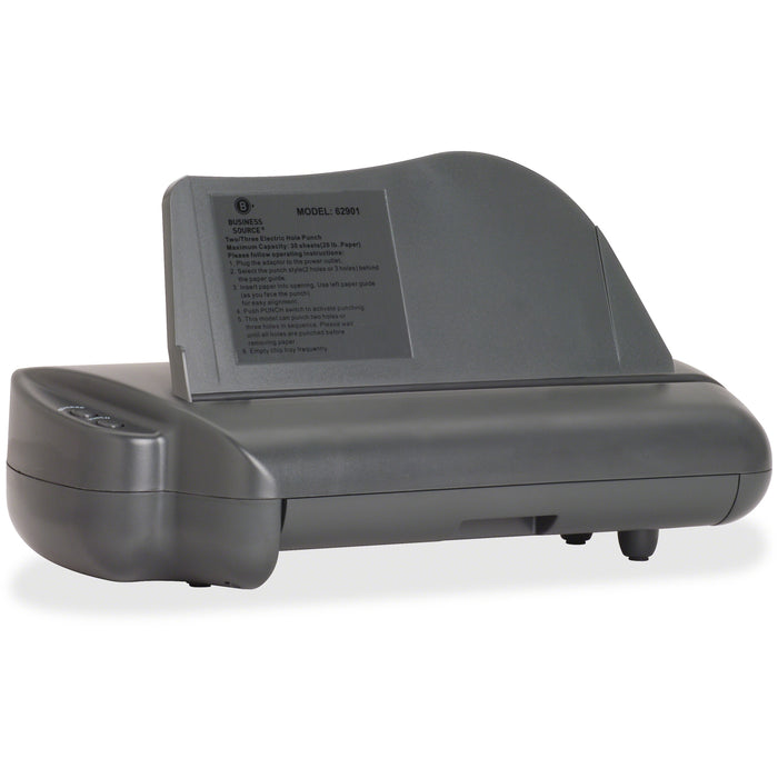 Business Source Electric Adjustable 3-hole Punch - BSN62901