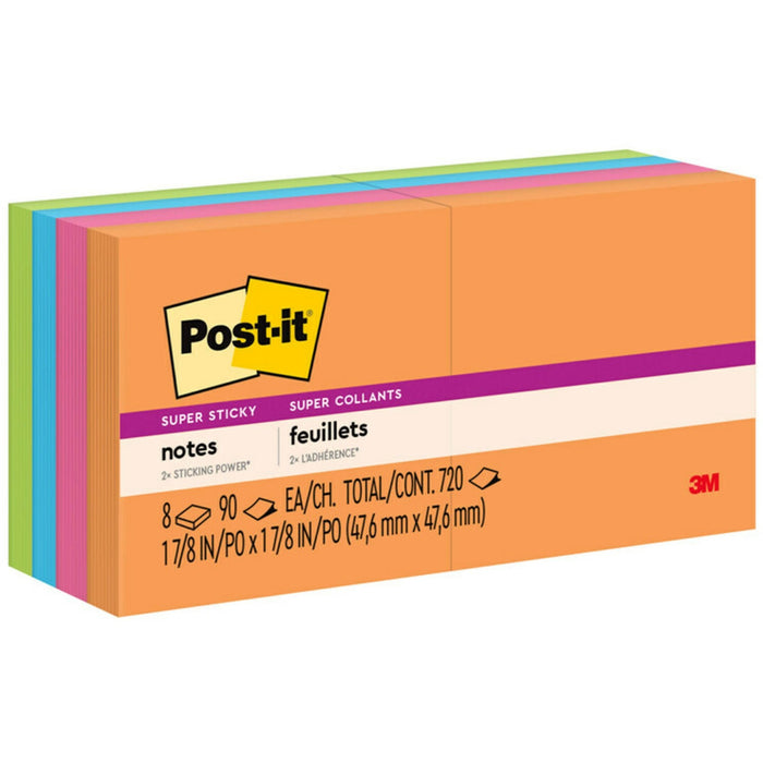 Post-it&reg; Super Sticky Notes - Energy Boost Color Collection - MMM6228SSAU