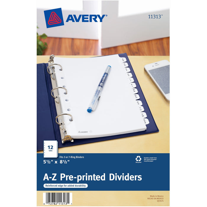 Avery&reg; A-Z Preprinted Tab Dividers - AVE11313