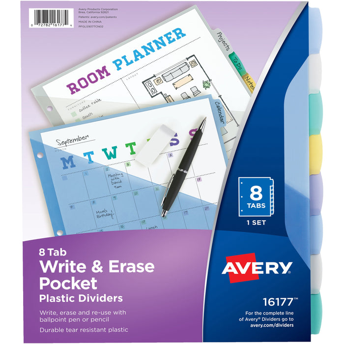 Avery&reg; Write & Erase Pocket Dividers - AVE16177