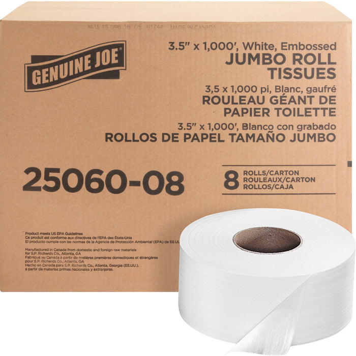 Genuine Joe Jumbo Dispenser Roll Bath Tissue - GJO2506008