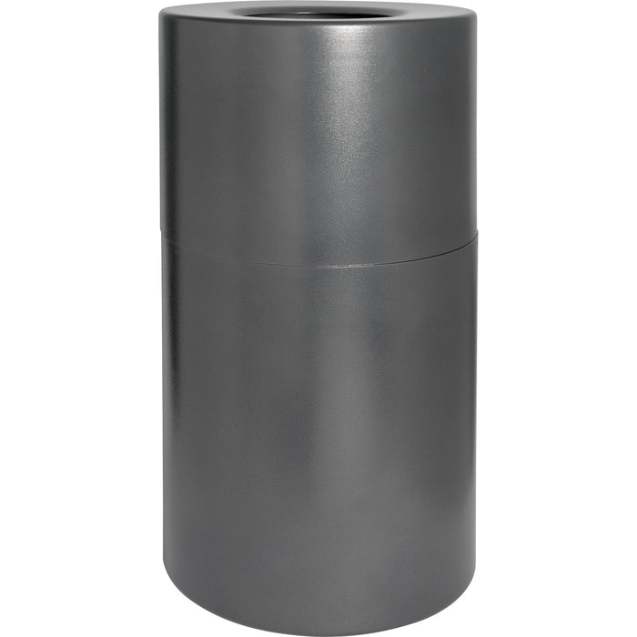 Genuine Joe Classic Cylinder Gray Waste Receptacle - GJO58894