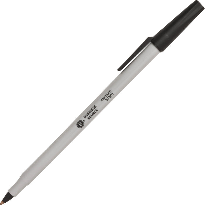 Business Source Medium Point Ballpoint Stick Pens - BSN37501