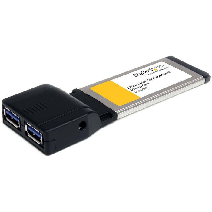 StarTech.com 2 Port ExpressCard SuperSpeed USB 3.0 Card Adapter with UASP Support - 5Gbps~ - STCECUSB3S22