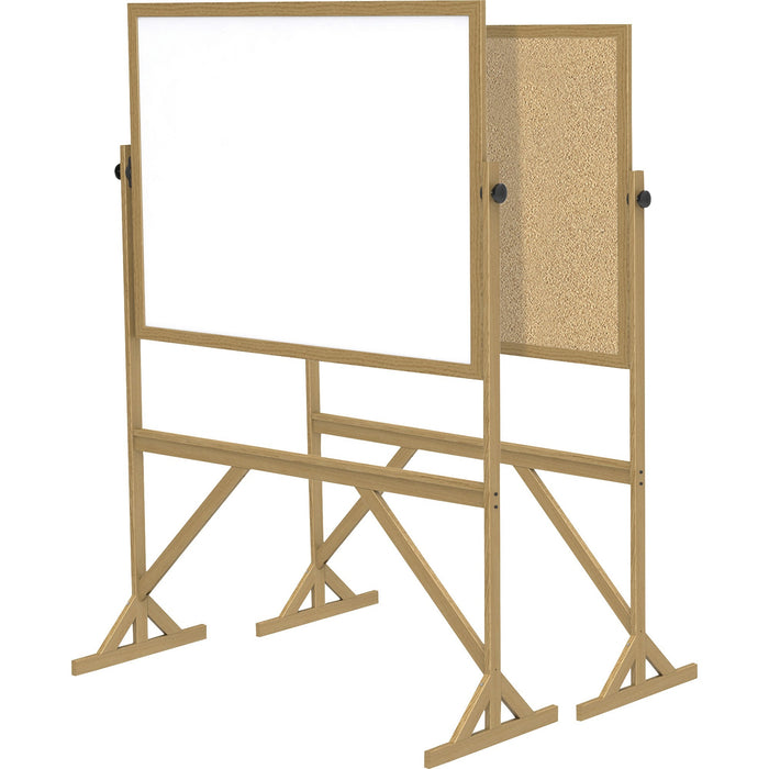 Ghent Reversible Cork Bulletin Board/Whiteboard with Wood Frame - GHERMK34