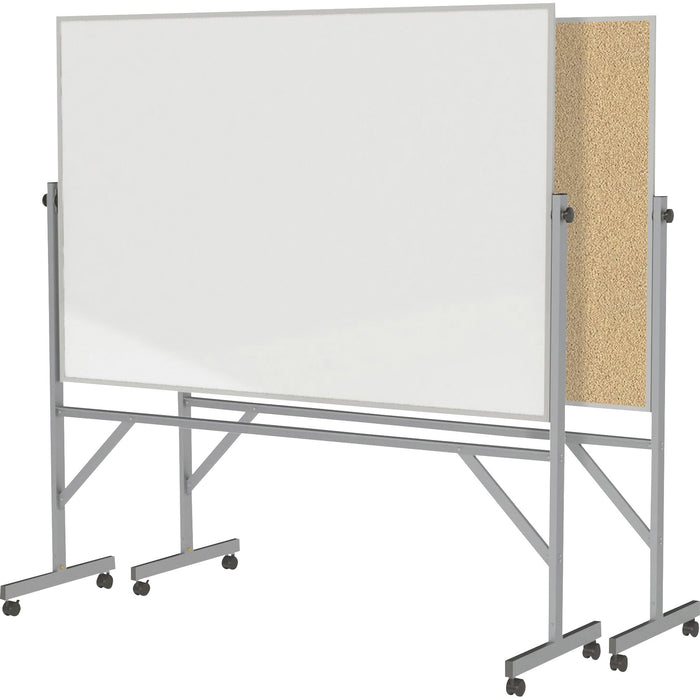 Ghent Reversible Cork Bulletin Board/Non-Magnetic Whiteboard with Aluminum Frame - GHEARMK46